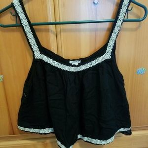 Forever 21 100% rayon black and white embroidered